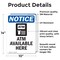 Signmission Atm Available Here Sign With Symbol, 10 in W x Rectangle, Vinyl Decal OS-2PACK-NS-D-1014-V-10180 - alternate 2